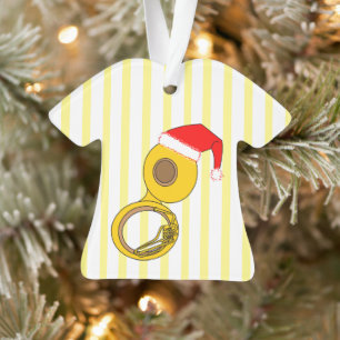 Weihnachtsmannmütze Tuba Ornament