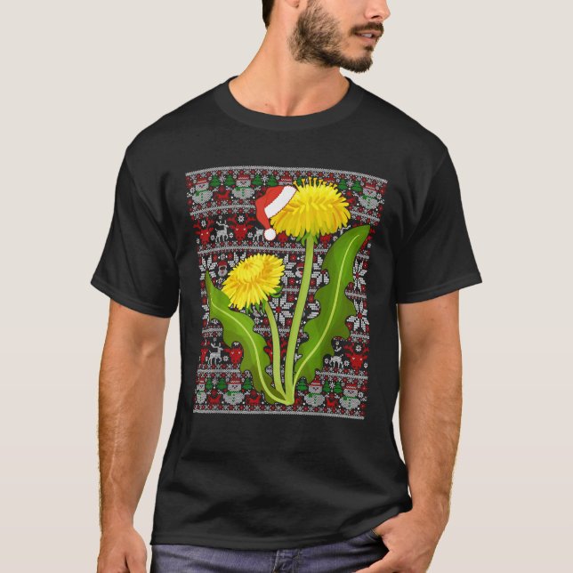 Weihnachtsmannmütze Ugly Christmas Sweater Dandeli T-Shirt (Vorderseite)