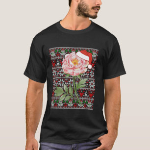 Weihnachtsmannmütze Ugly Christmas Sweater Peony B T-Shirt