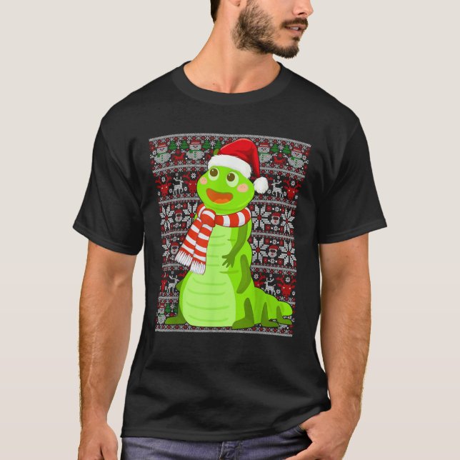 Weihnachtsmannmütze Ugly Sweater Männer Frauen Kin T-Shirt (Vorderseite)