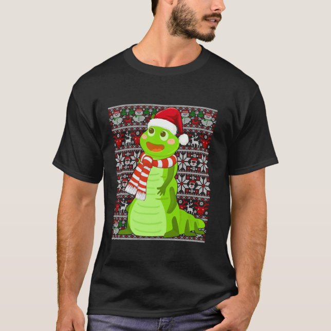 Weihnachtsmannmütze Ugly Sweater Männer Frauen Kin T-Shirt (Vorderseite)