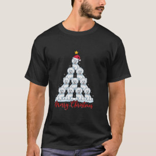 Weihnachtsmannmütze Ugly Xmas Funny Bichon Frise D T-Shirt