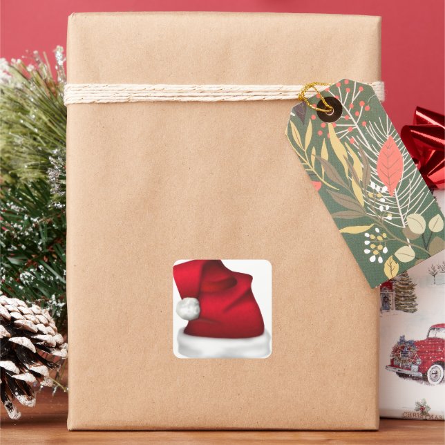 Weihnachtsmannmütze Umschlag Aufkleber Stickers (Feiertag)