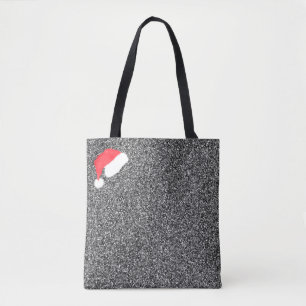 Weihnachtsmannmütze und Silver Modern Monogram Ta