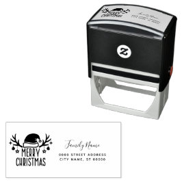 Weihnachtsmannmütze Urlaub Rücksendeadresse Selbst Permastempel