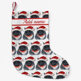 Weihnachtsmannmütze Watercolor, Schwarz-Weiß-Katze Kleiner Weihnachtsstrumpf