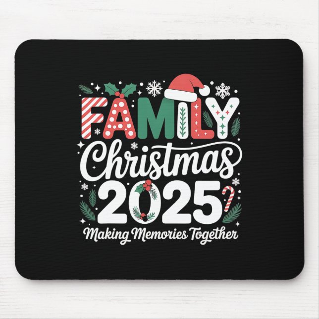 Weihnachtsmannmütze Weihnachten 2025 - Matching Xm Mousepad (Vorne)