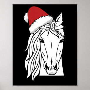 Weihnachtsmannmütze Weihnachten Pajama Reiten Poster