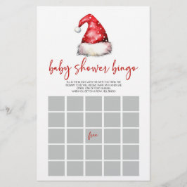 Weihnachtsmannmütze Weihnachts Bingo Baby Showspie Briefpapier