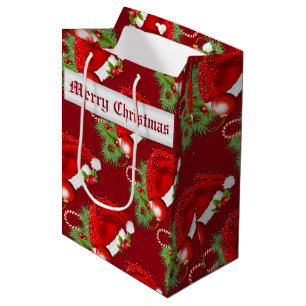 Weihnachtsmannmütze Weihnachts-Weihnachtsgebäck Mittlere Geschenktüte