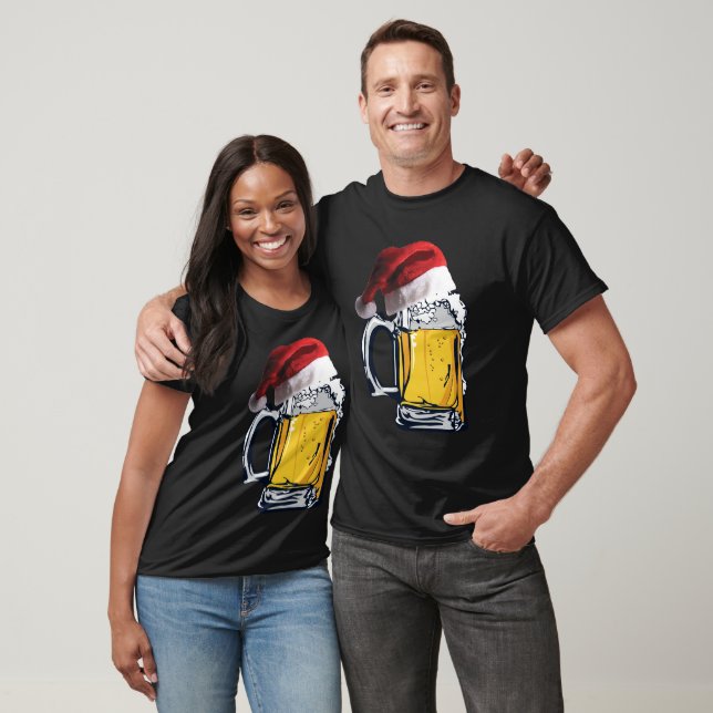 Weihnachtsmannmütze Weihnachtsbär T-Shirt (Unisex)