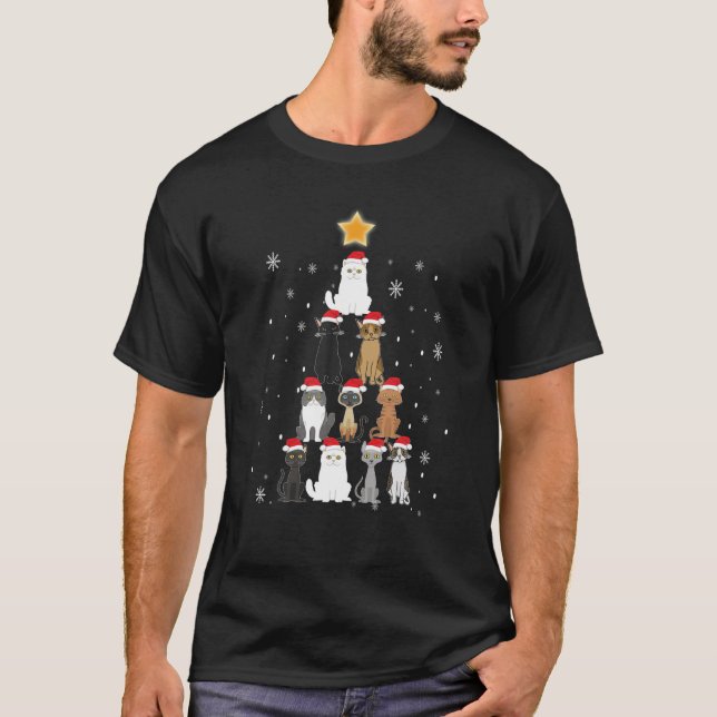 Weihnachtsmannmütze Weihnachtsbaum Weihnachten Wei T-Shirt (Vorderseite)