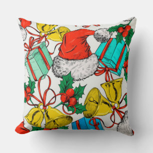 Weihnachtsmannmütze, Weihnachtsfeier, Geschenke un Kissen