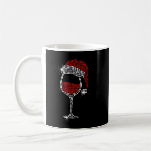 Weihnachtsmannmütze Wine Bling Christmas Kristall  Kaffeetasse