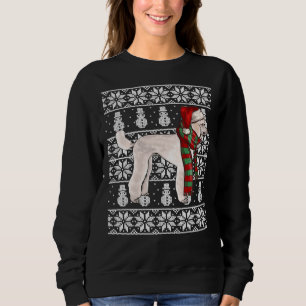 Weihnachtsmannmütze Xmas Poodle Ugly Weihnachten Sweatshirt