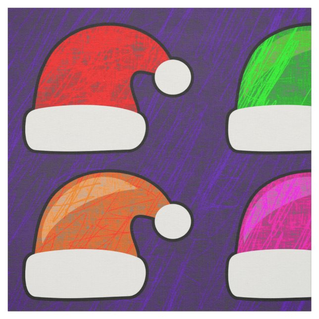 Weihnachtsmannmützen Stoff (Muster)