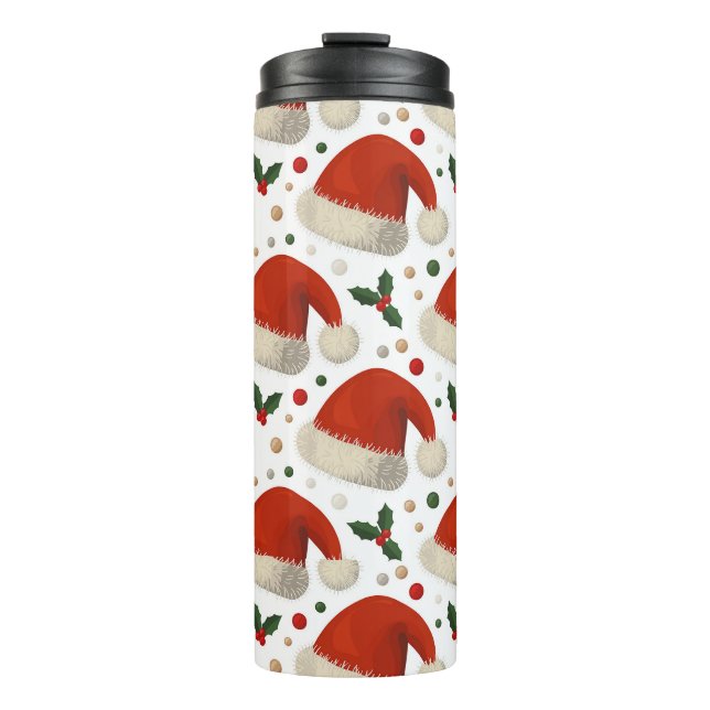 Weihnachtsmannmützen Thermosbecher (Vorderseite)