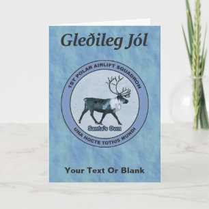 Weihnachtsmanns 1. Polares Lufttransport-Geschwade Feiertagskarte