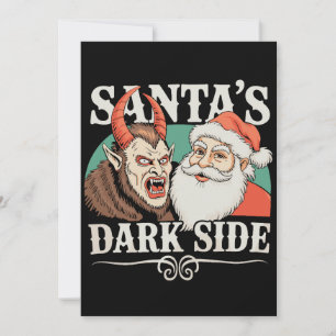 Weihnachtsmanns dunkle Seite Krampus Krampusnacht Feiertagskarte