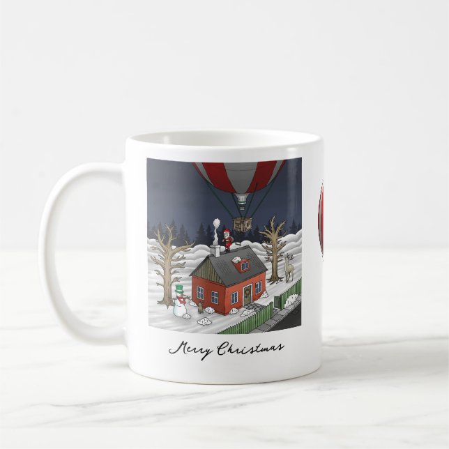 Weihnachtsmanns Heißluftballon Kaffeetasse (Links)