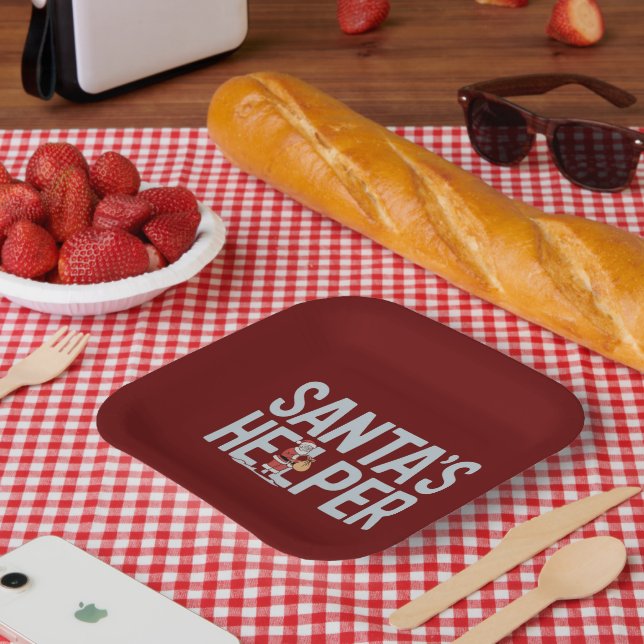 Weihnachtsmanns Helfer Weihnachten Pappteller (Picknick)