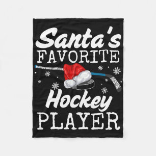 Weihnachtsmanns Hockeyspieler Weihnachten Pyjama H Fleecedecke
