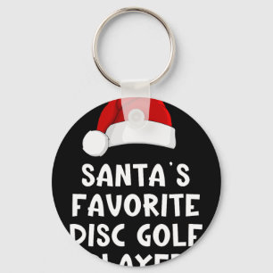 Weihnachtsmanns Lieblings-Disc-Golf-Spieler-Pyjama Schlüsselanhänger