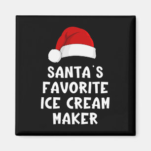 Weihnachtsmanns Lieblings-Eiscreme-Maschine Lustig Magnet