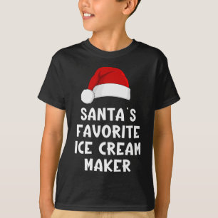 Weihnachtsmanns Lieblings-Eiscreme-Maschine Lustig T-Shirt