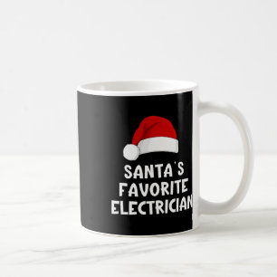Weihnachtsmanns Lieblings-Elektriker Lustiges Xmas Kaffeetasse