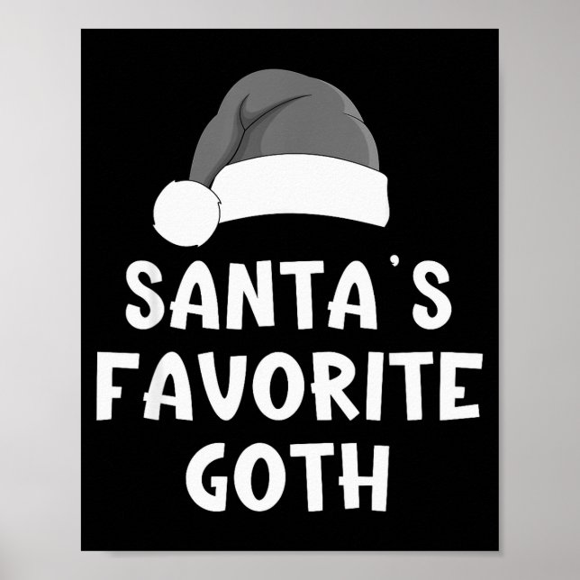 Weihnachtsmanns Lieblings-Goth-Fun-Xmas-Schlafanzu Poster (Vorne)