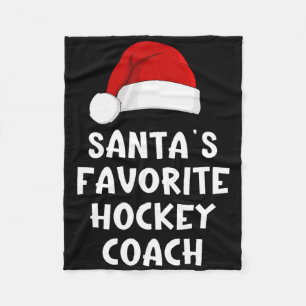 Weihnachtsmanns Lieblings-Hockey-Trainer Lustiges Fleecedecke