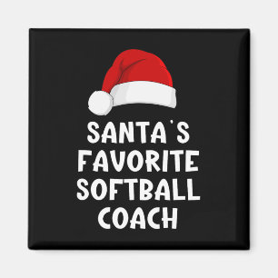 Weihnachtsmanns Lieblings-Softll-Coach Lustiger Xm Magnet