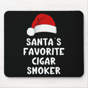 Weihnachtsmanns Lieblings-Zigarrenraucher Lustiges Mousepad