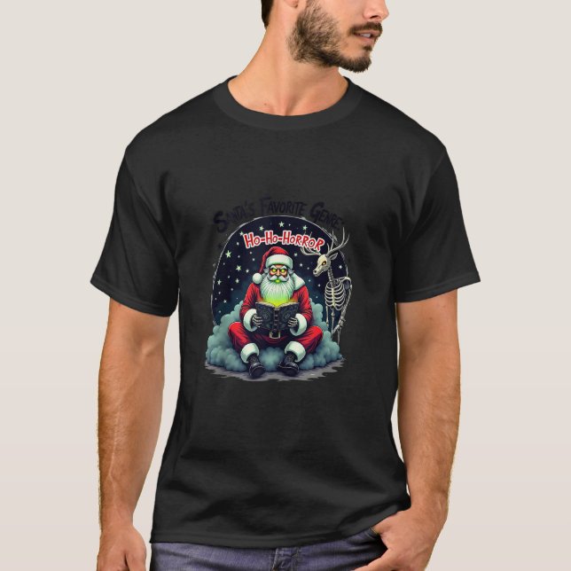 Weihnachtsmann's Lieblingsbuch Genre Ho Ho T-Shirt (Vorderseite)