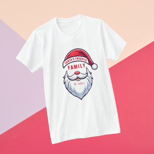 Weihnachtsmanns Lieblingsfamilien-Anpassbar T-Shirt