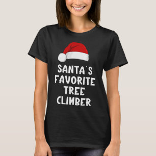 Weihnachtsmanns Lieblingskletterer Lustiges Xmas T-Shirt