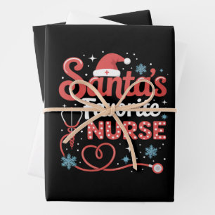 Weihnachtsmanns Lieblingskrankenschwester Weihnach Geschenkpapier Set