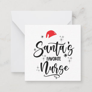 Weihnachtsmanns Lieblingskrankenschwester Weihnach Mitteilungskarte