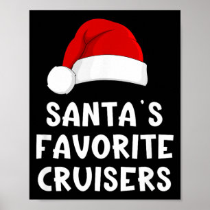 Weihnachtsmanns Lieblingskreuzer Lustiges Cruising Poster