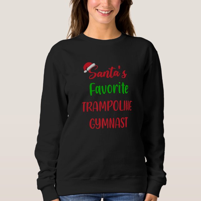Weihnachtsmanns Lieblingstrampolin-Turn-Trampolin- Sweatshirt (Vorderseite)