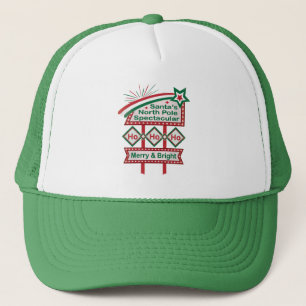 Weihnachtsmanns Retro-Marquee – Ho Ho Ho Fröhlich  Truckerkappe