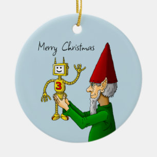 Weihnachtsmanns Spielzeugmacher Keramik Ornament