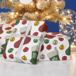 Weihnachtsmanns Strumpf Geschenkpapier