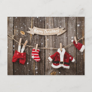 Weihnachtsmanns Wäsche Feiertagspostkarte