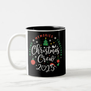 Weihnachtsmannschaft 2025 Familie passende Weihnac Zweifarbige Tasse