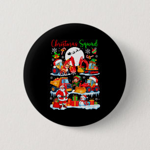 Weihnachtsmannschaft Baustellen LKW Bagger San Button