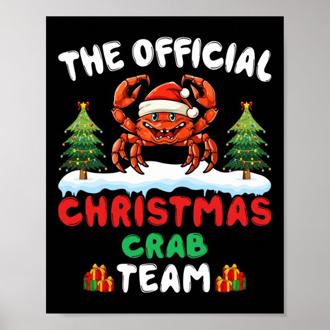 Weihnachtsmannschaft - Crab Tragen Weihnachtsmannm Poster (Vorne)