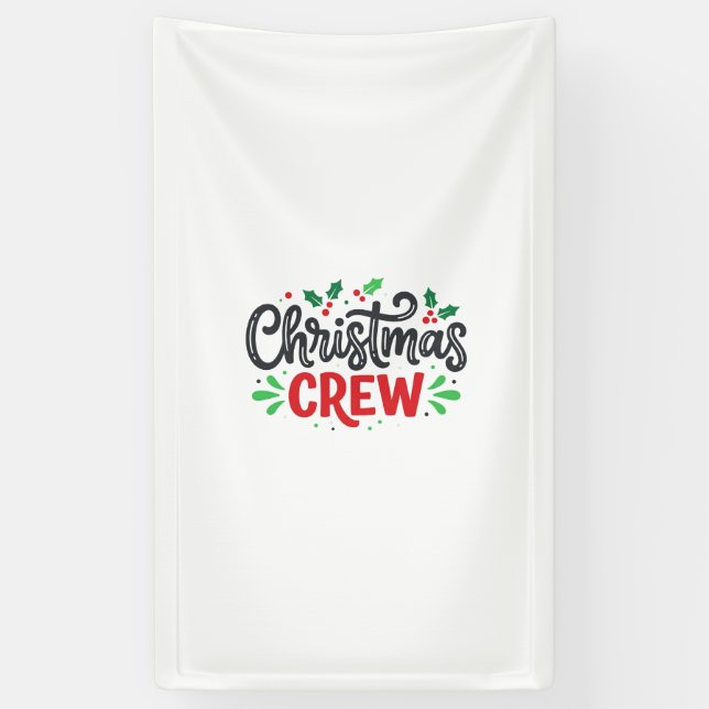 Weihnachtsmannschaft Festliche Feiertage Banner (Vertikal)