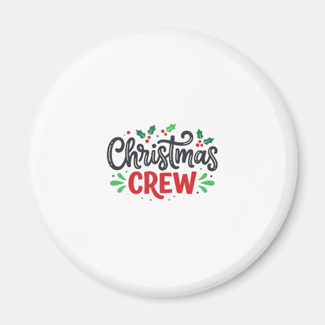 Weihnachtsmannschaft Festliche Feiertage Magnet (Vorne)